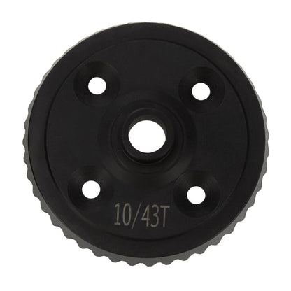 Powerhobby Steel Diff Bevel Gear 43T & Pinion Gear 10T Black FOR Traxxas Sledge