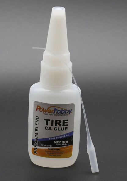 Powerhobby Premium Blend RC CA Tire Glue w/Tip Medium 0.75oz
