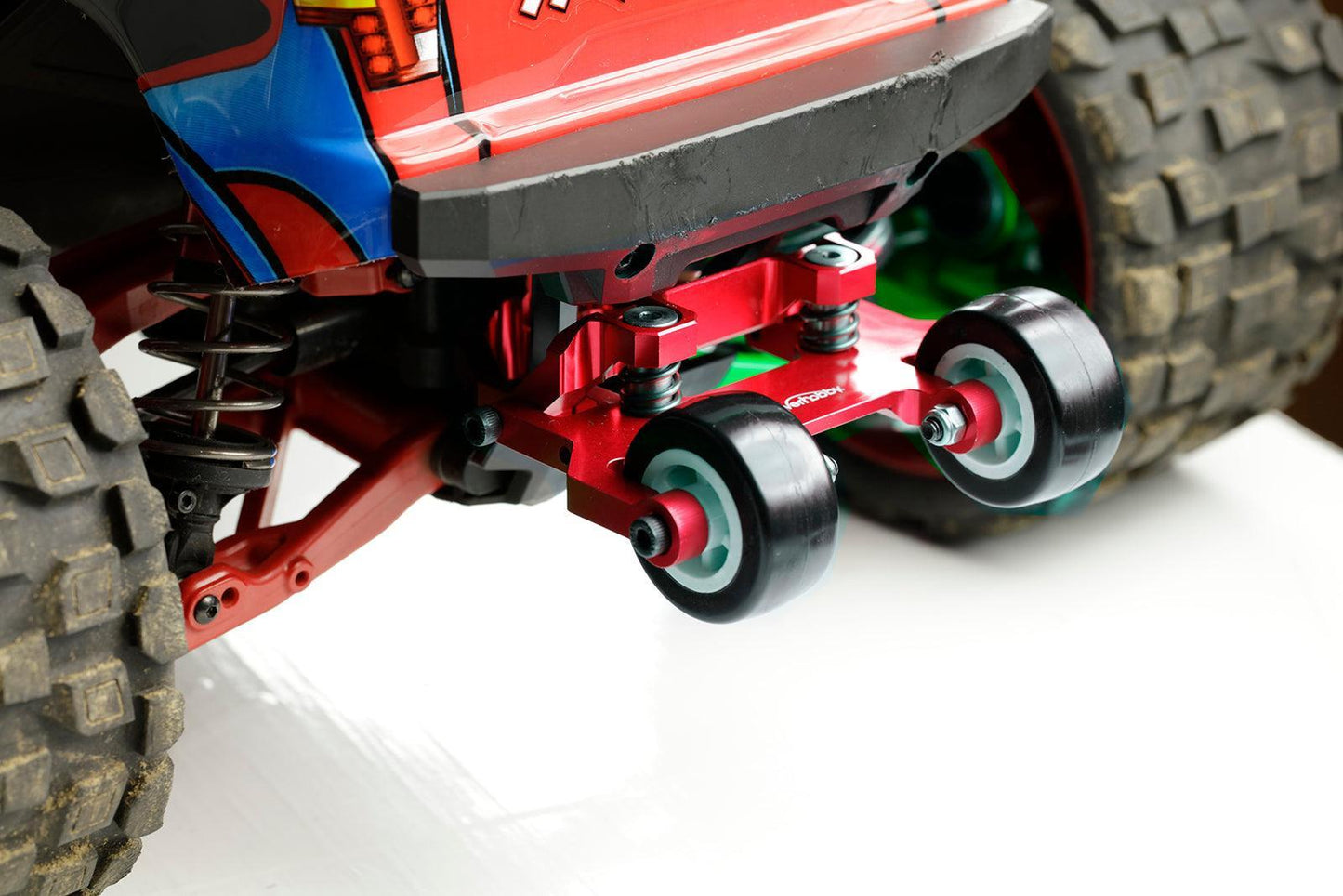Powerhobby Aluminum Wheelie Bar Red FOR Traxxas Maxx V1 & V2