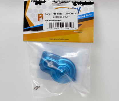 PowerHobby LOSI 1/18 Mini-T 2.0 Aluminum Rear Main Gear Cover MiniT Blue
