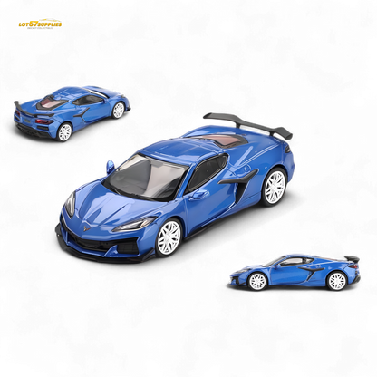 Mini-GT Chevrolet Corvette Z06 2023 Elkhart Lake Blue Metallic #892 1:64