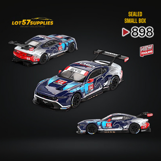 Mini GT Ford Mustang GT3 #64 Ford Multimatic Motorsports 2024 IMSA Daytona 24 Hrs 1:64