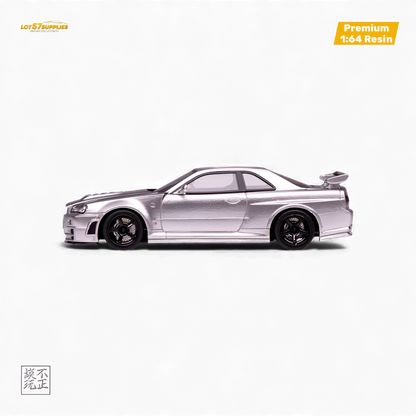 Car's Lounge Skyline GT-R R34 NISMO Z-TUNE - Z-TUNE Silver 1:64
