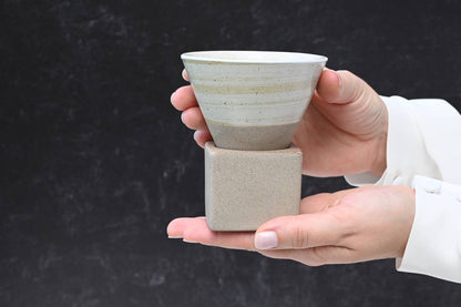 Brown Coffee Mug with Base - 6.8 oz/200ml by Aprika Life