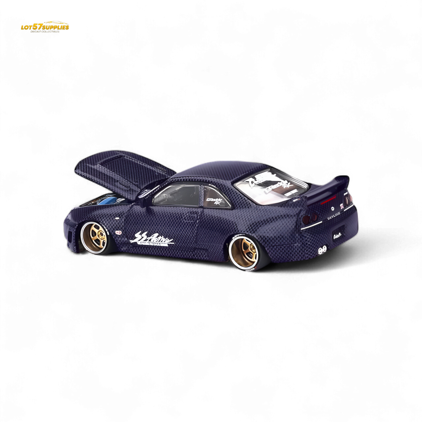 Mini GT x Kaido House Nissan Skyline GT-R (R33) Purple Active Carbon R V2 1:64 KHMG163