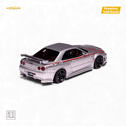Car's Lounge Skyline GT-R R34 NISMO Z-TUNE - Nismo Edition Silver 1:64
