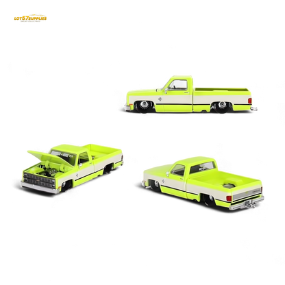 Mini GT x Kaido House Chevrolet Silverado FLO YELLOW 1:64 KHMG112
