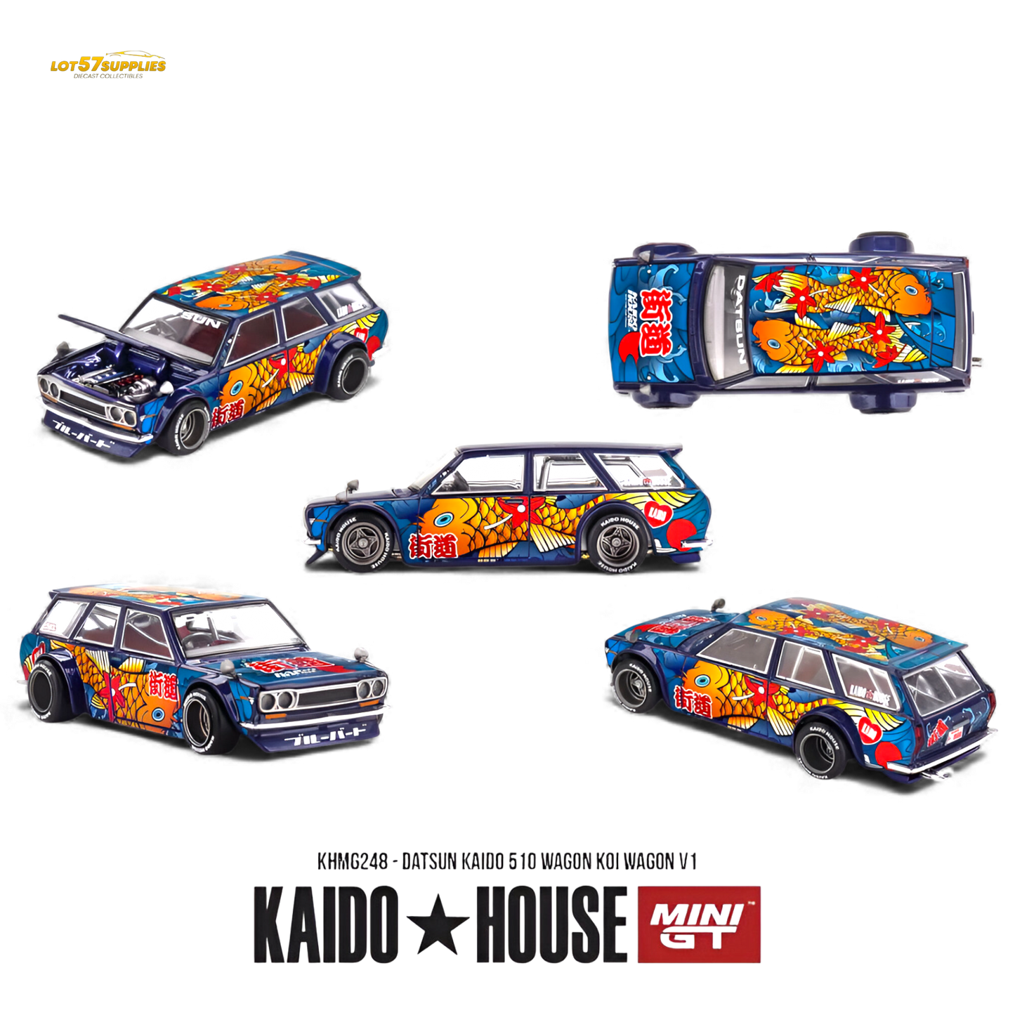 (Pre-Order) Mini GT x Kaido House Datsun 510 Wagon Koi Wagon V1 1:64