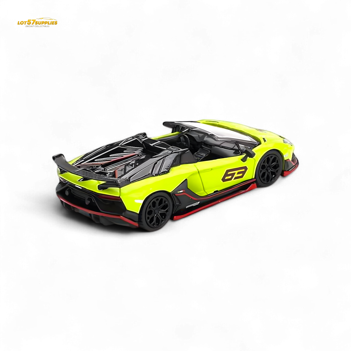 Mini-GT Lamborghini Aventador SVJ 63 Roadster Verde Shock #887 1:64