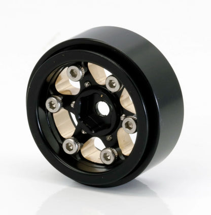 Powerhobby 1.0" Black Brass Beadlock Crawler Wheels 1/24 FOR Traxxas TRX-4M TRX4M