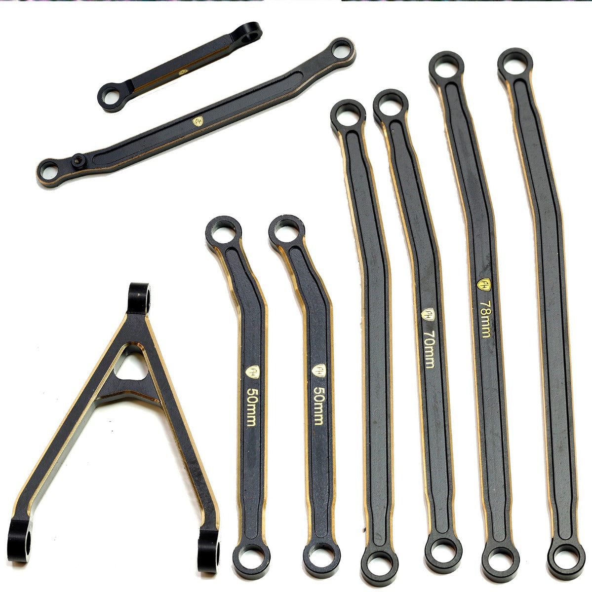 Powerhobby Axial SCX24 Jeep Gladiator Brass High Clearance Chassis Links