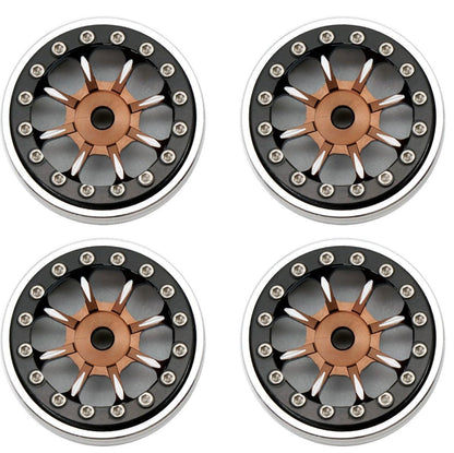 Powerhobby B59 Aluminum Beadlock 1.0” Rock Crawler Wheels Axial SCX24 - Bronze