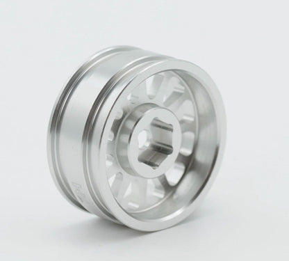Powerhobby A24 Aluminum 1.0” Rock Crawler Wheels Axial SCX24 - Silver