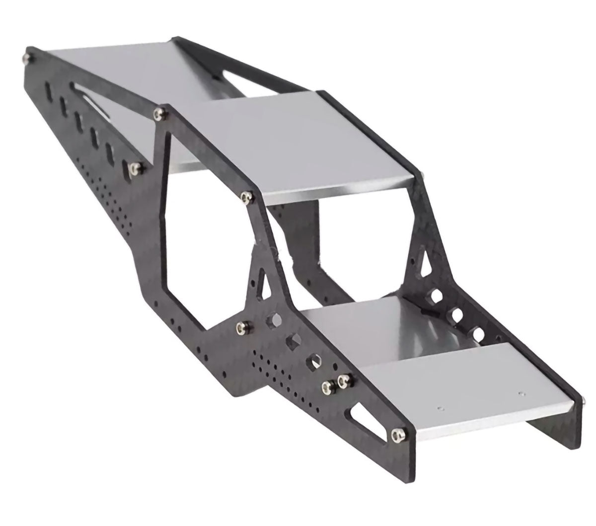 Powerhobby SCX24 Carbon Fiber Aluminum Rock Racer Conversion Chassis Kit Silver