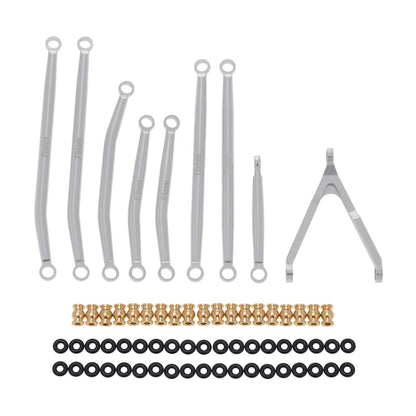 Powerhobby Aluminum SCX24 Betty Deadbolt High Clearance Chassis Links Set Grey