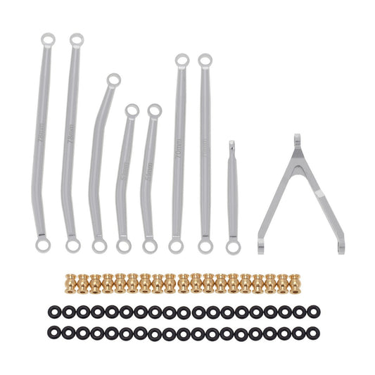 Powerhobby Aluminum SCX24 Betty Deadbolt High Clearance Chassis Links Set Grey