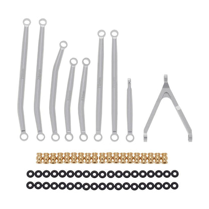 Powerhobby Aluminum SCX24 Betty Deadbolt High Clearance Chassis Links Set Grey