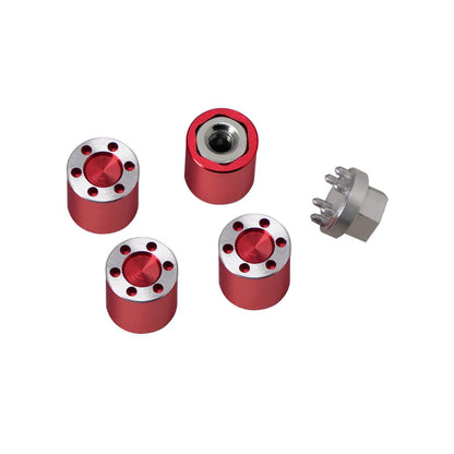 Powerhobby 1/24 Scale Rock Crawler M2 Locking Hubs w Tool RED Axial SCX24