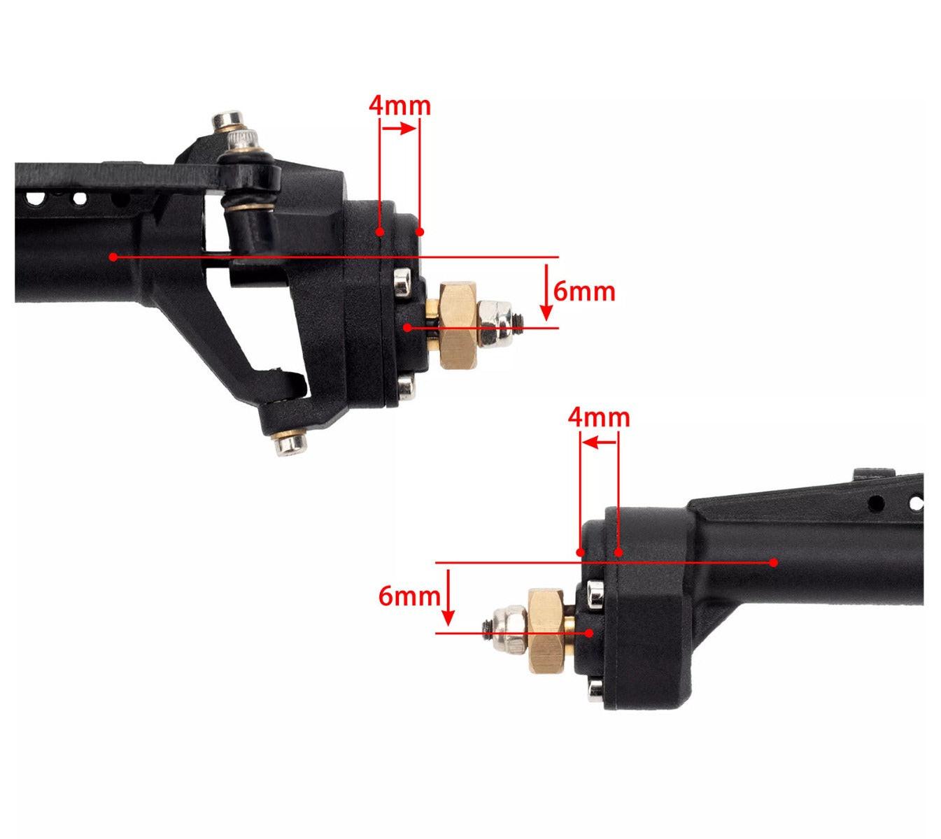 Powerhobby Axial SCX24 Front Rear Portal Axle Jeep C10 Bronco Deadbolt Crawler