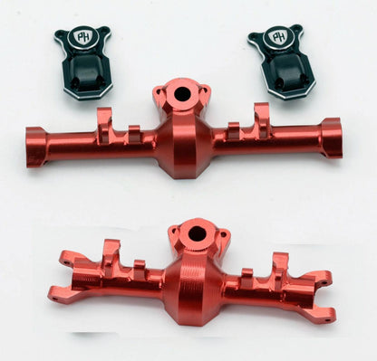 Powerhobby Axial SCX24 Jeep Deadbolt C10 Aluminum Front Rear Axle Housing Red
