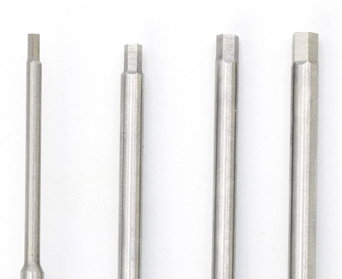 Powerhobby Hex Tip Driver w/Handle 1/4" Tool Set Metric 1.5, 2.0, 2.5, 3.0 mm
