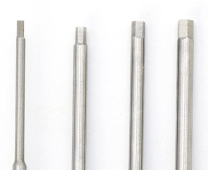 Powerhobby Hex Tip Driver w/Handle 1/4" Tool Set Metric 1.5, 2.0, 2.5, 3.0 mm