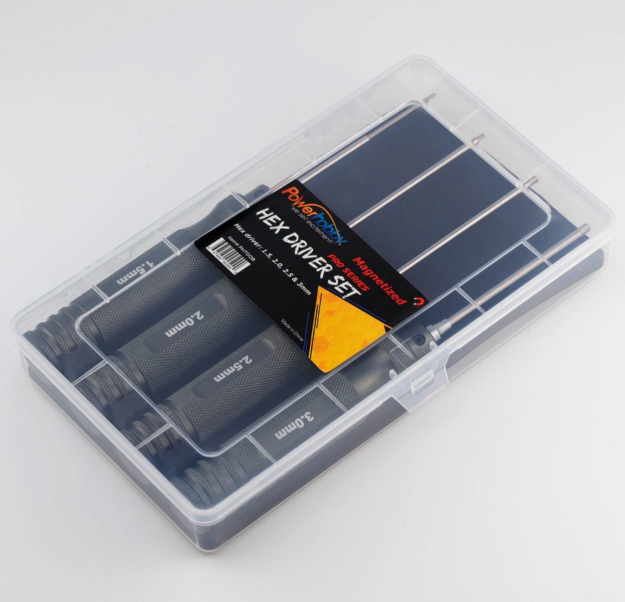 Powerhobby Pro Series Magnetized Hex Tool Set Metric 1.5, 2.0, 2.5, 3.0mm