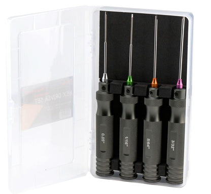 Powerhobby Pro Series Magnetized Hex Tool Set Standard 0.05'' 1/16'' 5/64'' 3/32''