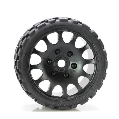 Powerhobby Scorpion Belted Monster Truck Tires / Wheels w 17mm Hex (2) Race