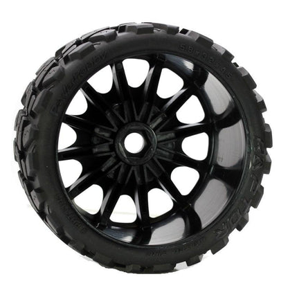 Powerhobby Raptor Belted Monster Truck Tires / Wheels w 17mm Hex (2) Race