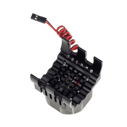 PowerHobby 1/8 Aluminum High Speed LED Lights Cooling Fan Heatsink Mount Black