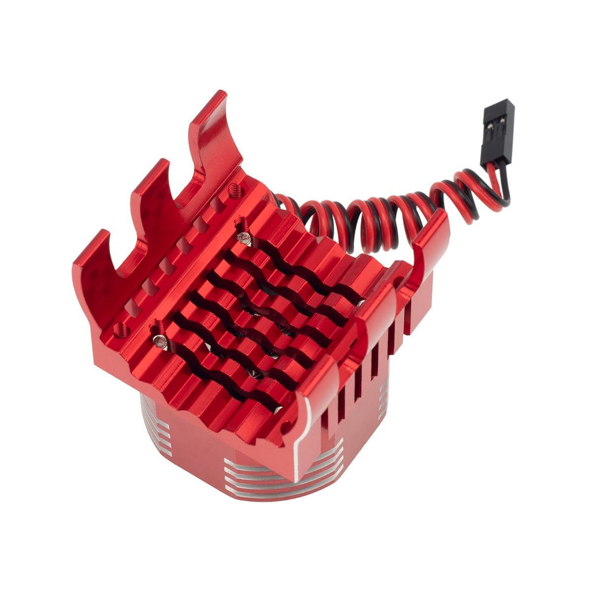 PowerHobby 1/8 Aluminum High Speed LED Lights Cooling Fan Heatsink Red