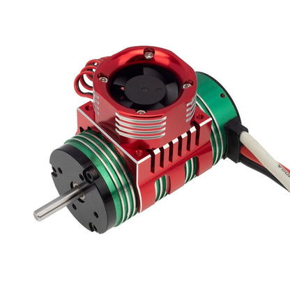 PowerHobby 1/8 Aluminum High Speed LED Lights Cooling Fan Heatsink Red