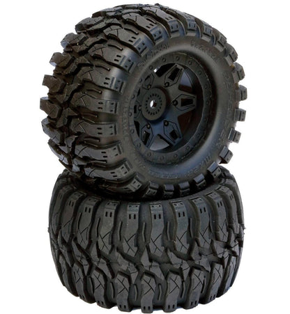 Powerhobby Defender 2.8 Belted All Terrain Tires 12mm 0 Offset Rear FOR Traxxas 2WD