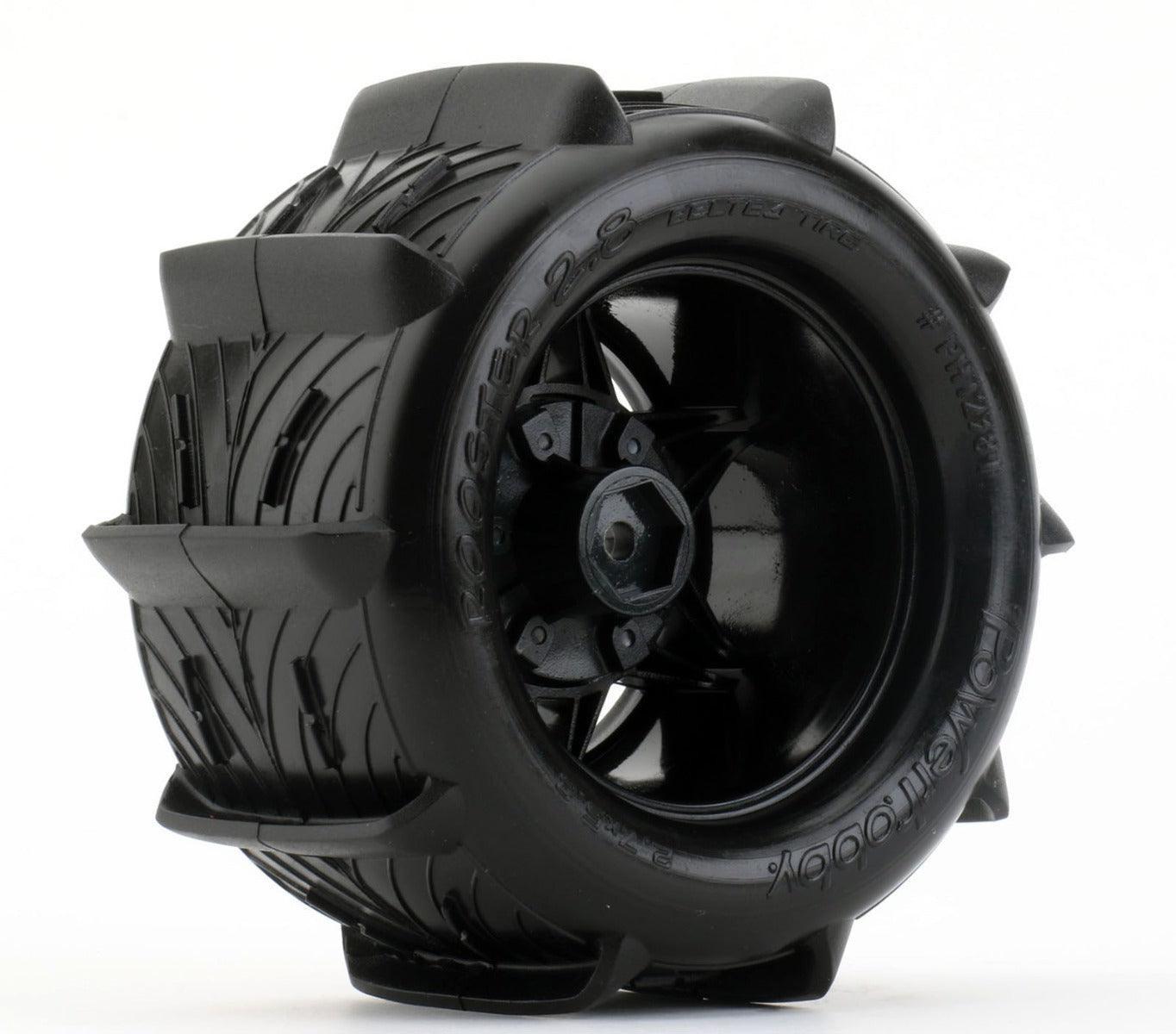 Powerhobby 1/10 Rooster 2.8 Belted Paddle Sand Snow Tires 12mm 14mm 17mm