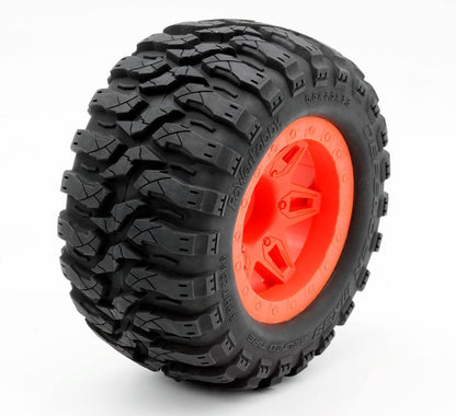 Powerhobby 1/8 Defender 3.8” Belted All Terrain Tires 17MM Mounted Orange
