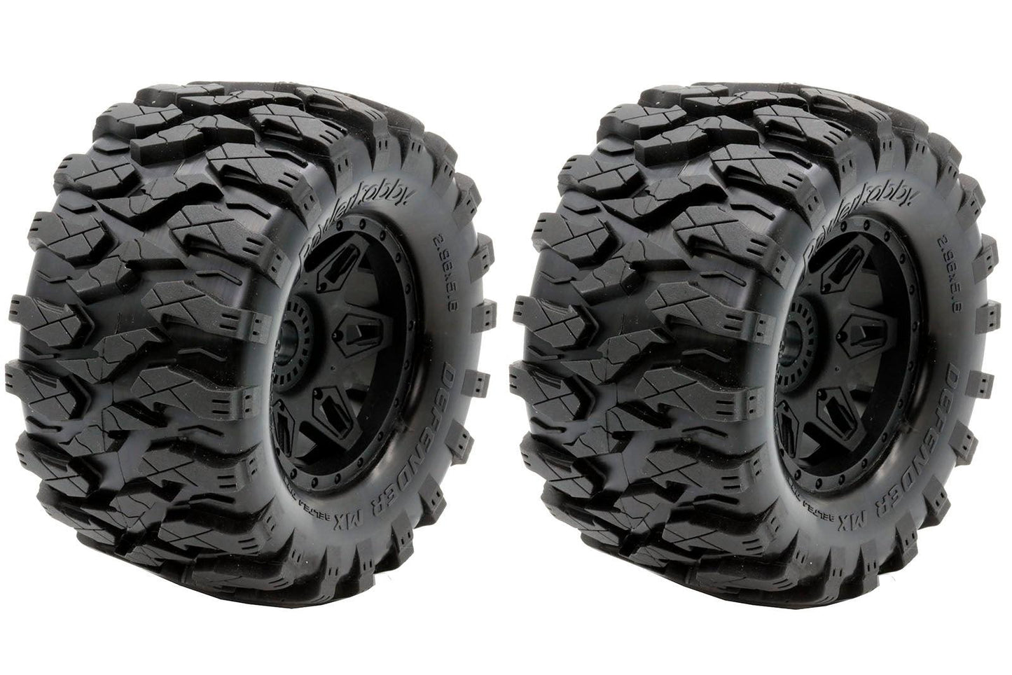 Powerhobby Defender MX Belted All Terrain Tires Mounted 17mm FOR Traxxas Maxx