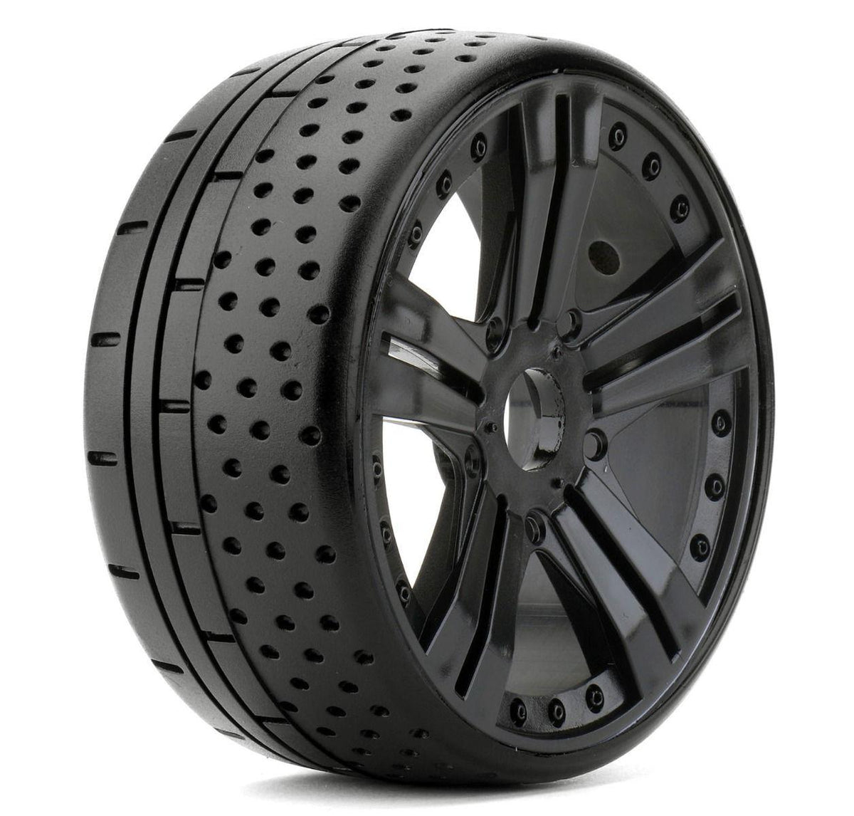 Powerhobby 1/8 GT Hot Dot Belted Mounted Tires 17mm Super Soft Compound