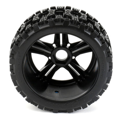 Powerhobby Raptor 1/8 Buggy Belted All Terrain Mounted Tires 17MM Claw Wheels