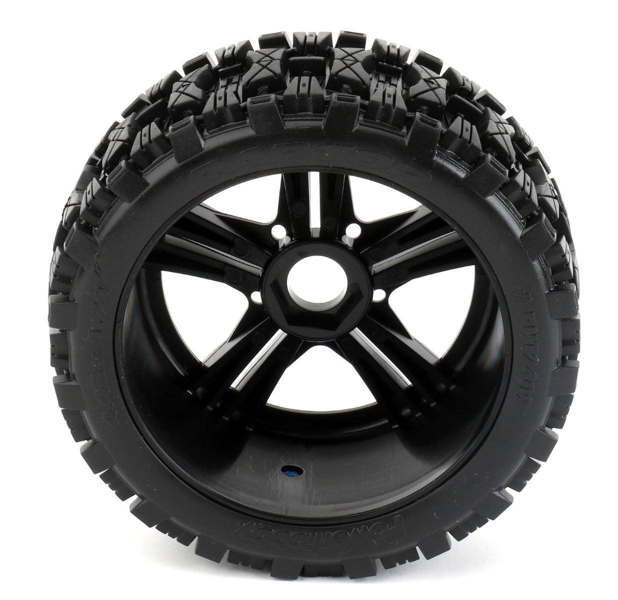 Powerhobby Raptor 1/8 Buggy Belted All Terrain Mounted Tires 17MM Claw Wheels