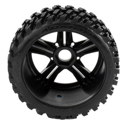 Powerhobby Armor 1/8 Buggy Belted All Terrain Mounted Tires 17MM Claw Wheels