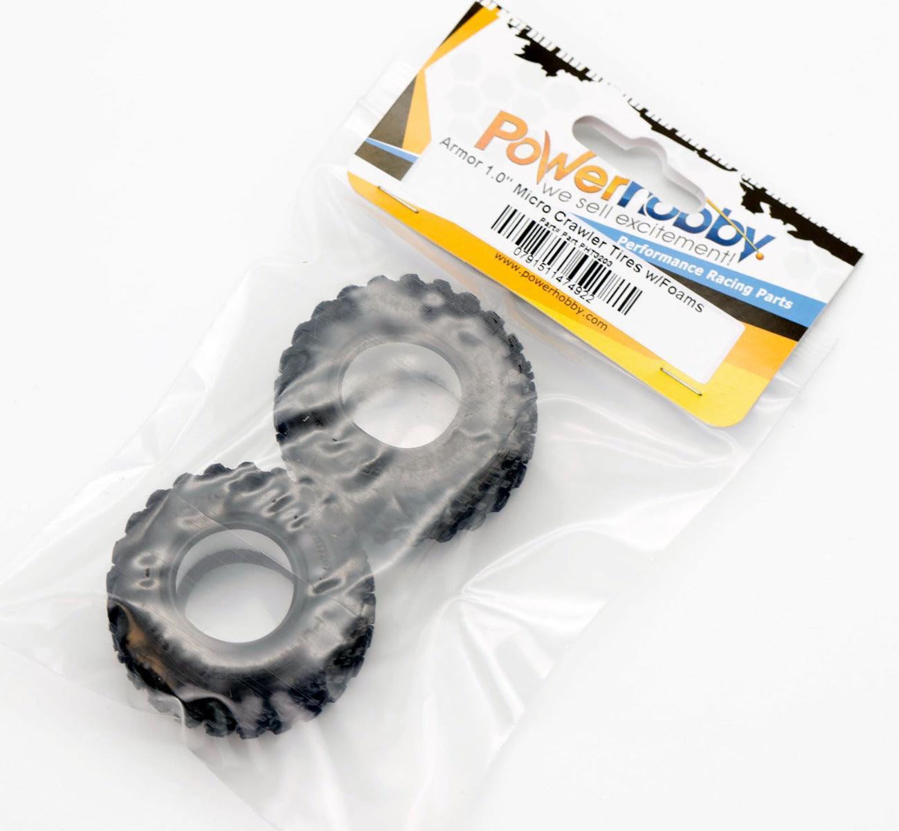 Powerhobby Armor 1.0” Micro Crawler Tires 1/24 Axial SCX24 C10 Jeep Betty