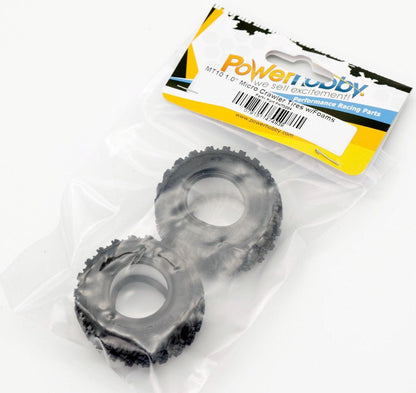 Powerhobby MT10 1.0” Micro Crawler Tires 1/24 Axial SCX24 C10 Jeep Betty