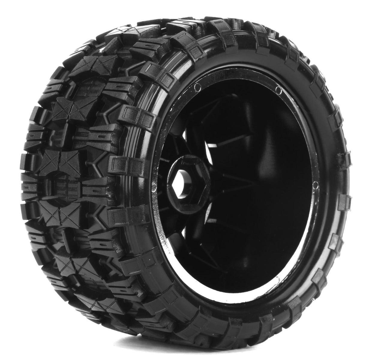 Powerhobby Raptor X Belted Pre-Mounted Tires FOR Traxxas X-Maxx XMaxx Black