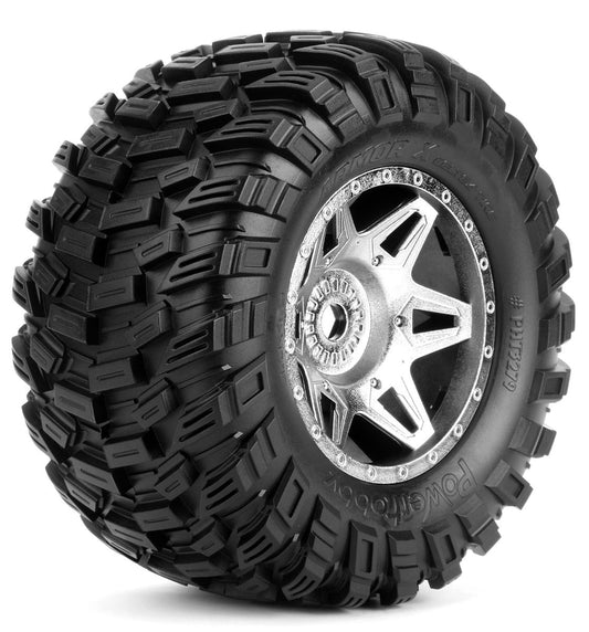 Powerhobby Armor X Belted Pre-Mounted Tires FOR Traxxas X-Maxx XMaxx Black