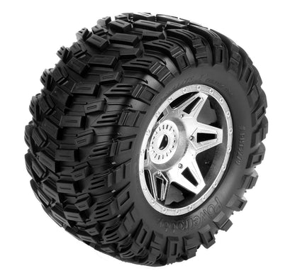 Powerhobby Armor X Belted Pre-Mounted Tires FOR Traxxas X-Maxx XMaxx Chrome