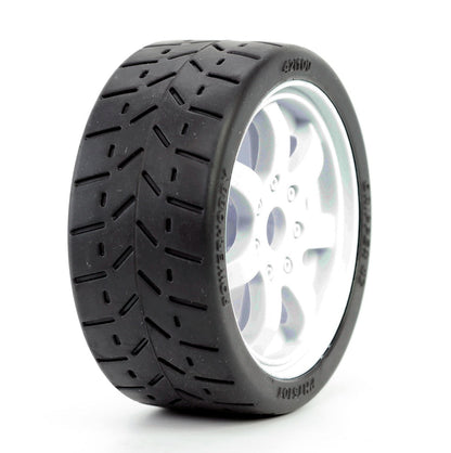 Powerhobby 1/8 Gripper 42/100 Belted Mounted Tires 17mm White Wheels