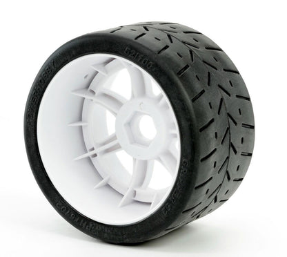 Powerhobby 1/8 Gripper 54/100 Belted Mounted Tires 17mm White Wheels
