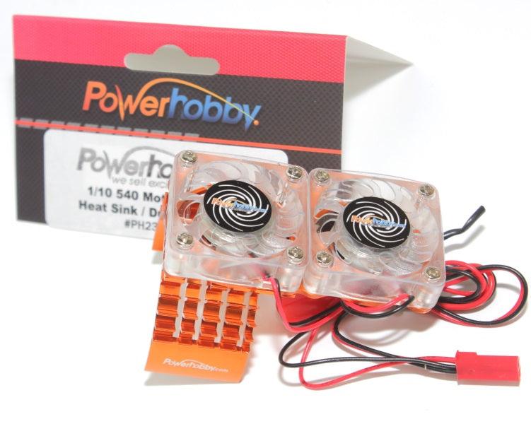 Aluminum Motor Heatsink Twin Dual Cooling Fan Orange FOR Traxxas Slash 4WD / 4X4