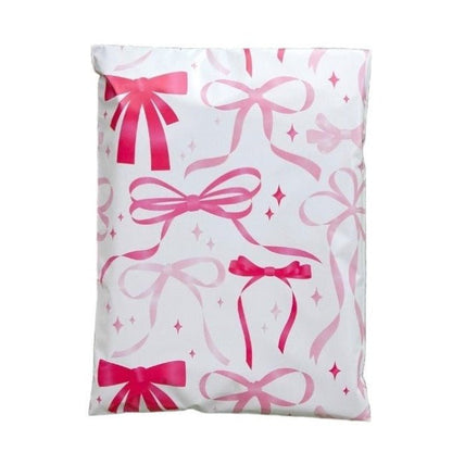 Pink Bow Poly Mailers Size 7.5x10.5 Shipping Bags